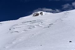 07A Mount Elbrus Main West Summit With Huge Crevasses Below Climbing Pastukhov Rocks.jpg